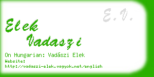 elek vadaszi business card